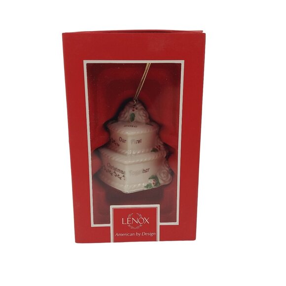 Lenox Our First Christmas Together Cake Christmas Tree Ornament Holiday Decor - Picture 1 of 9